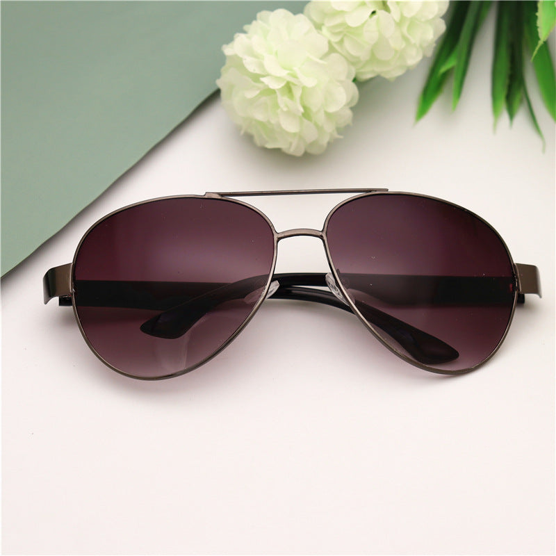Junlai Sunglasses Men's Large Frame Frog Glasses Wholesale Glasses Sun-Proof Sunglasses Metal Frame Wide Leg Outdoor
