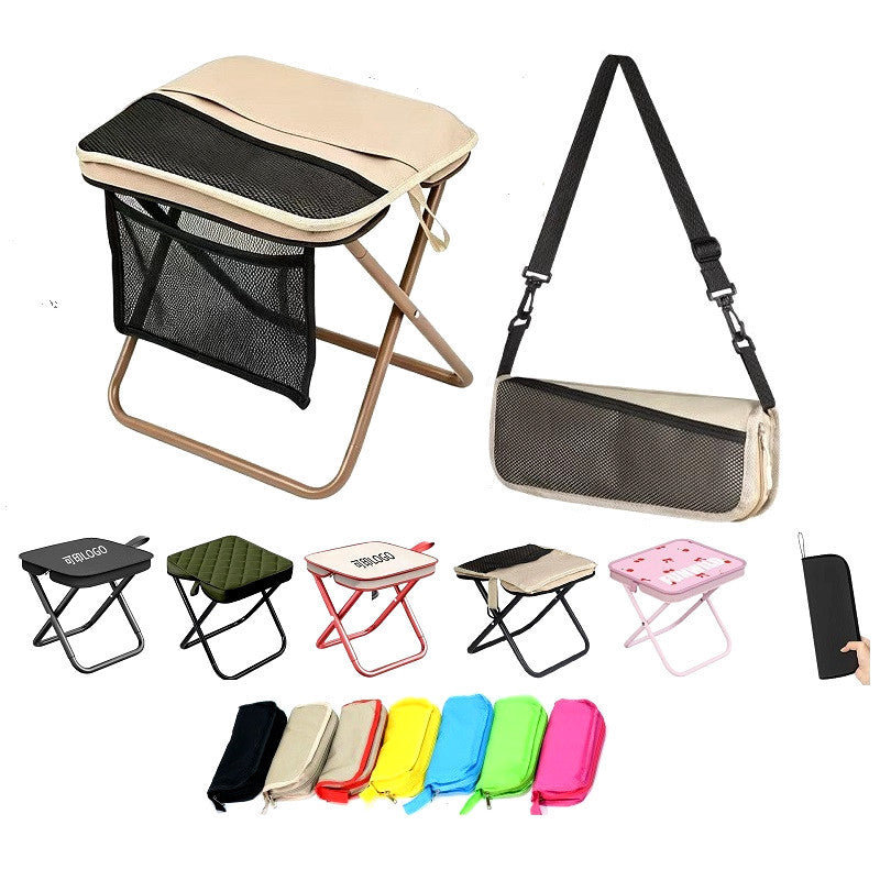 Outdoor Portable Pocket Chair Folding Chair Handbag Stool Fishing Camping Chair Portable Shoulder Bag Pencil Case Small Stool