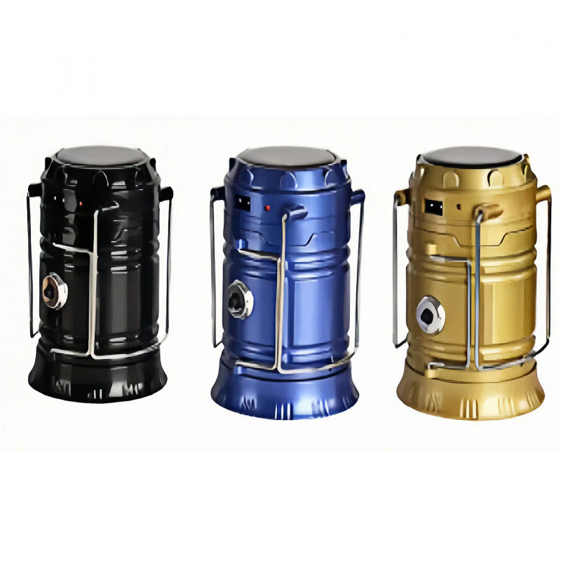 Solar Camping Lamp Lantern Outdoor Super Long Endurance Rechargeable Tent Stretching Lamp Multifunctional Portable Lamp