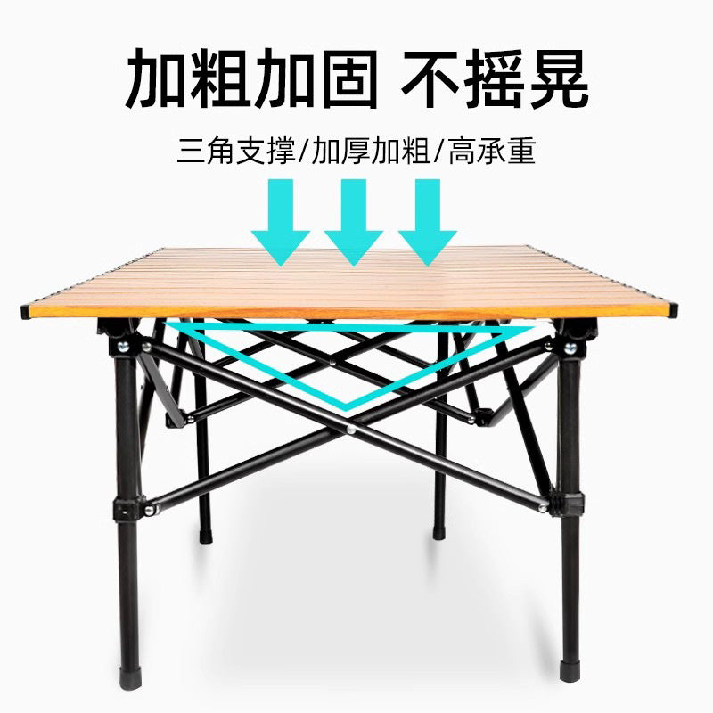 Wholesale Outdoor Folding Table Thickened Portable Camping Picnic Table Stall Barbecue Egg Roll Table and Chair