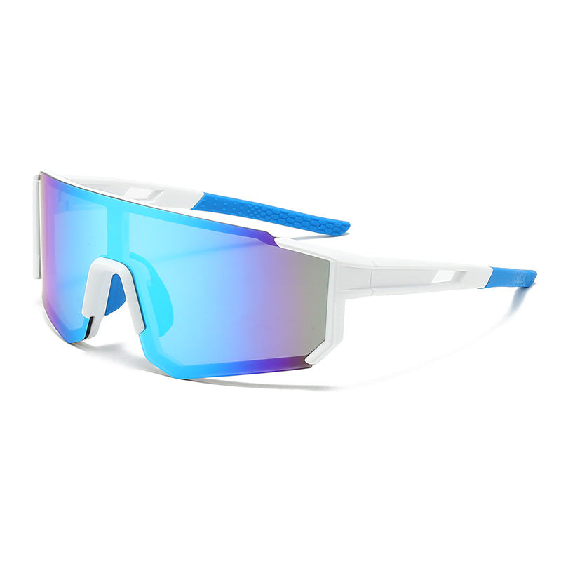 European and American Mountaineering Large Frame One-Piece Lens Fashion Trendy Glasses Sports Skiing Riding Sunglasses Myopia Glasses Cross-Border