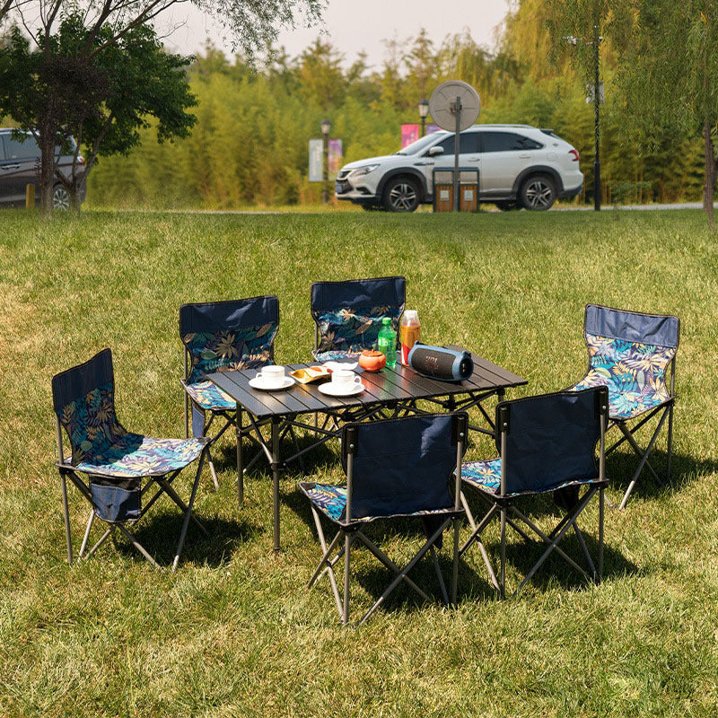 Strict Selection Wholesale Outdoor Folding Table Metal Egg Roll Table Portable Picnic Table Stall Table Camping Barbecue Self-Driving Tour
