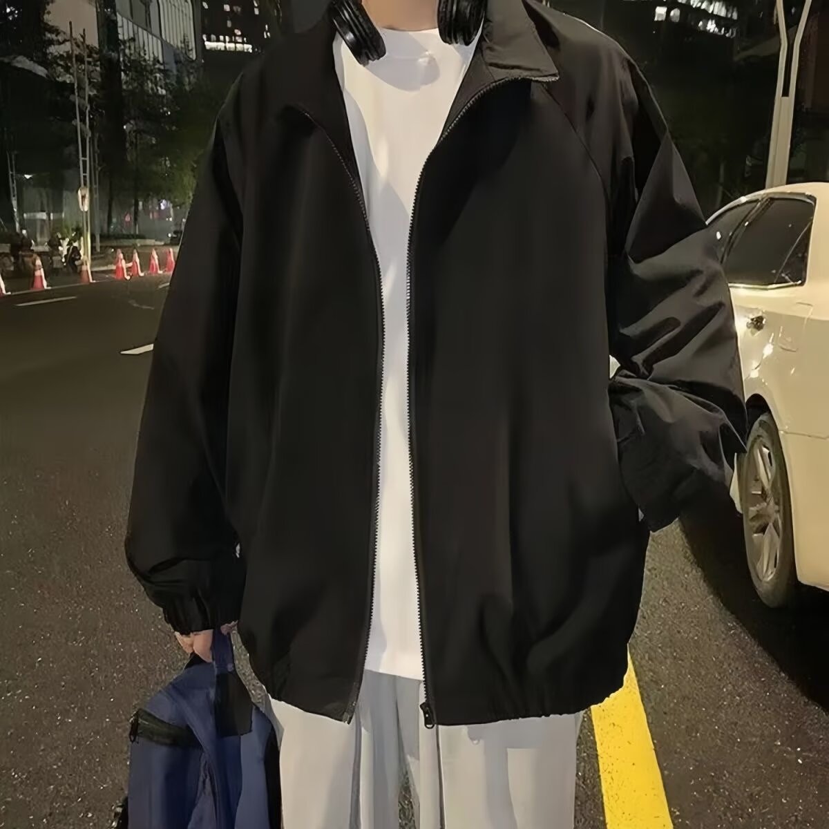 Spring and Autumn New Men's Jacket Jacket Youth Loose Hong Kong Style Jacket Jacket Men's Jacket