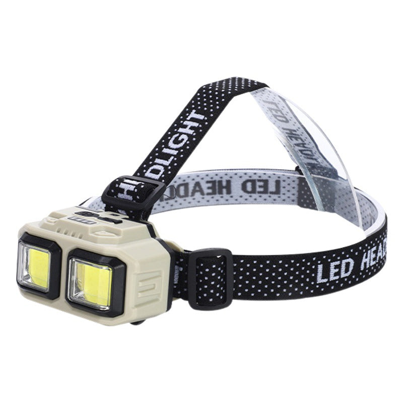 Amazon Rechargeable LED Headlamp Strong Light Long Endurance Outdoor Lamp Waterproof Head-Mounted Induction Fishing Headlamp Wholesale
