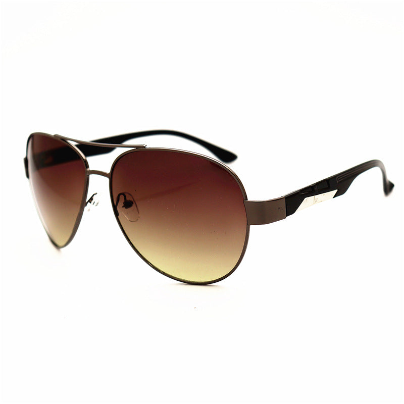 Junlai Sunglasses Men's Large Frame Frog Glasses Wholesale Glasses Sun-Proof Sunglasses Metal Frame Wide Leg Outdoor