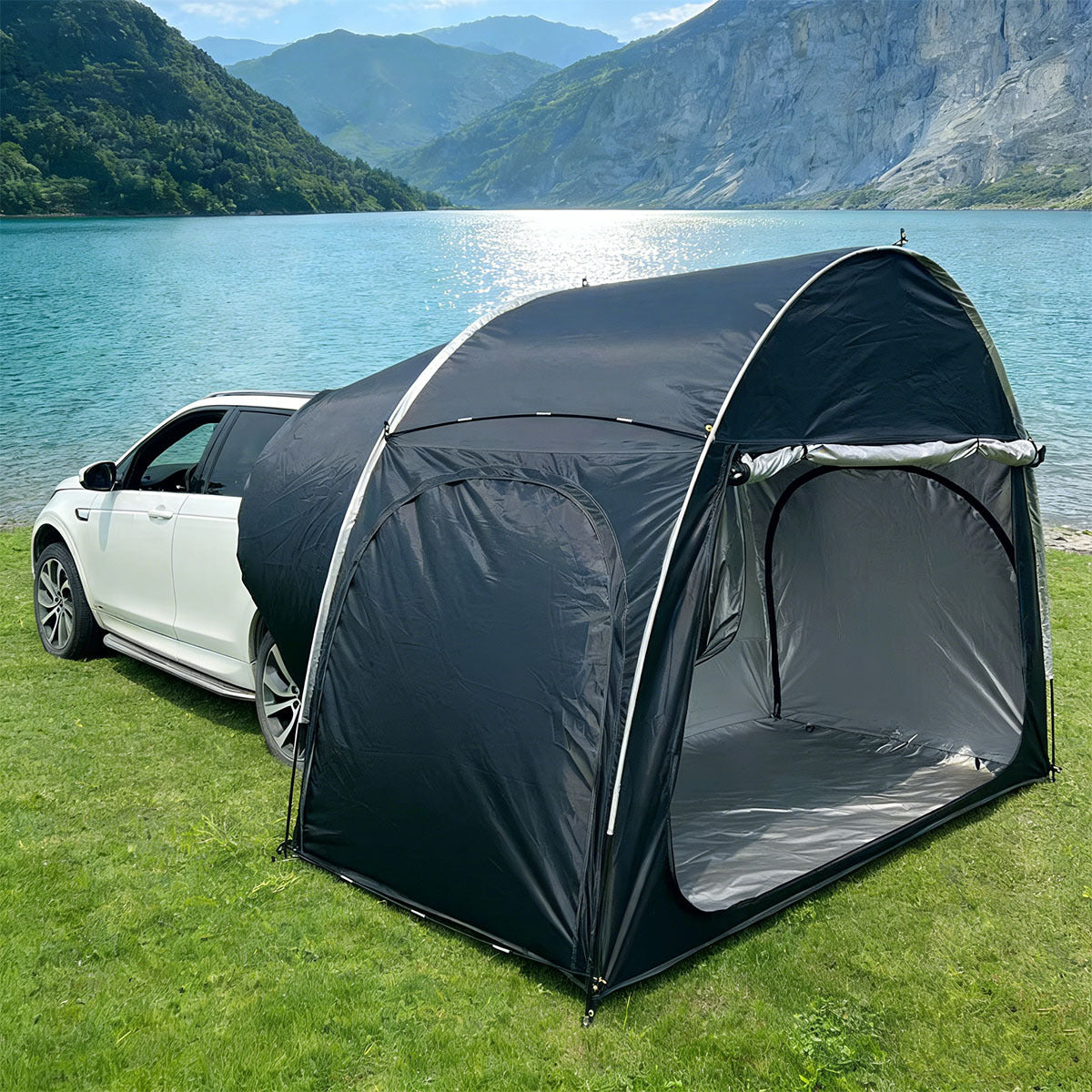 Upgraded Blowing Air Conditioning SUV Tent Outdoor Rear Tent Sun-Proof Rain-Proof Windproof Car Tail Integrated Portable Tent