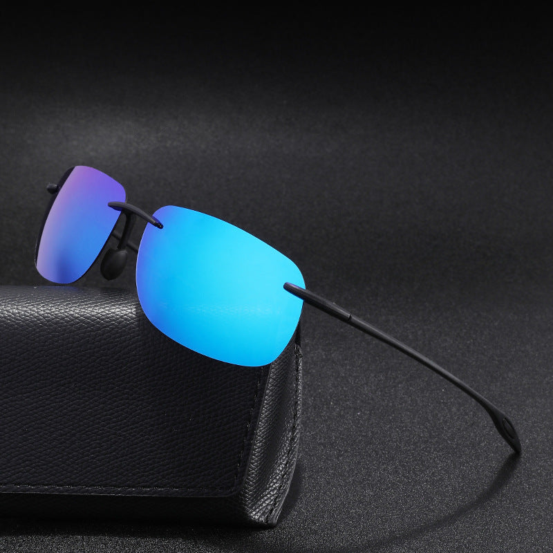 TR90 Material TAC Polarized Real Film Sports Riding Sunglasses Frameless Outdoor Sunglasses for Men and Women Mountaineering Ultra-Light