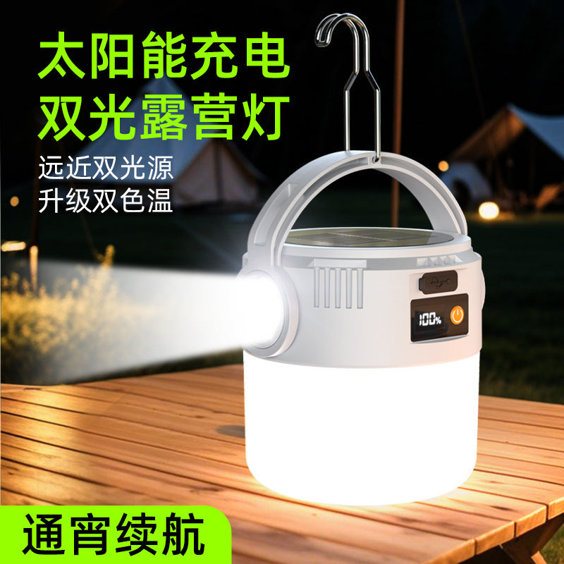 Solar Camping Charging Outdoor Super Long Endurance Night Market Lighting Stall Stall Tent Power Failure Emergency Household
