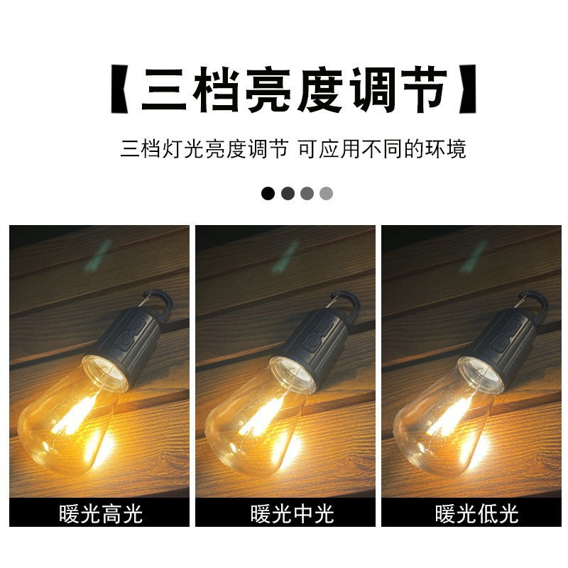 Hot Solar Charging Bulb Camping Lamp Multifunctional Portable Tent Lamp Outdoor Bulb Lamp Spherical Camping Lamp