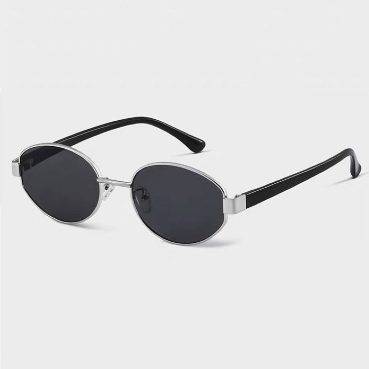 Hot Selling New European and American Retro Old Money Style Oval Frame High-Grade Sunglasses Travel Travel UV-Proof Sunglasses