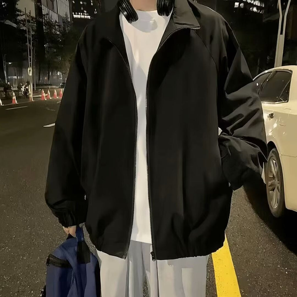 Spring and Autumn New Men's Jacket Jacket Youth Loose Hong Kong Style Jacket Jacket Men's Jacket