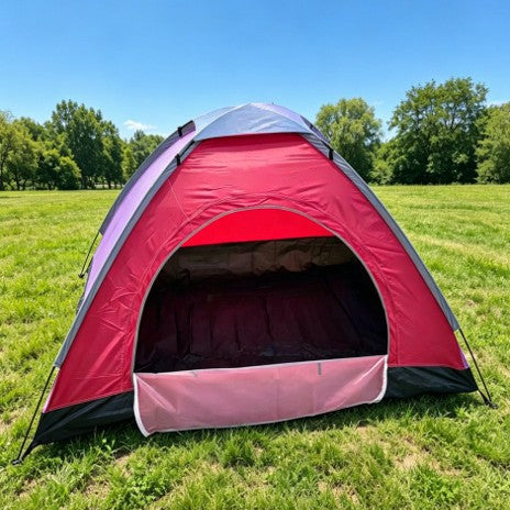 New Single-Layer Manual Tent Color Matching Outdoor Travel Mountaineering Single Camping Picnic Tent Sunshade Beach Double