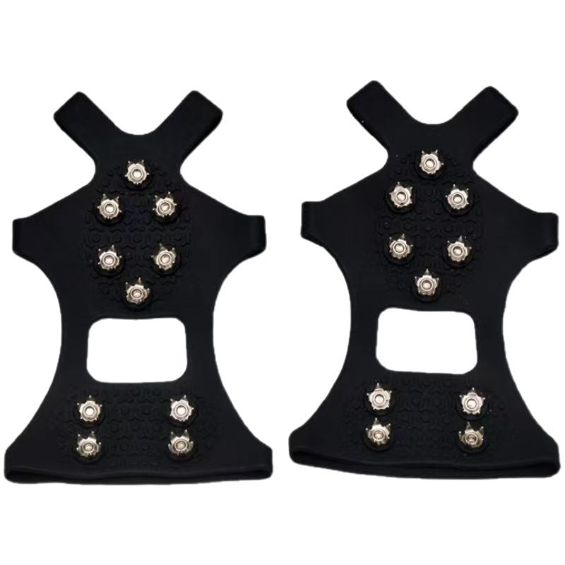 Factory Direct Sales 10-Tooth Steel Nail Crampons Non-Slip Wear-Resistant Shoe Cover Anti-Fall Silicone Anti-Freezing