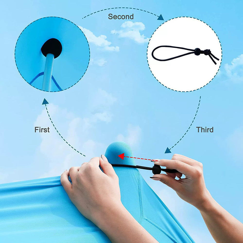 Beach Canopy Lycra Tent Dinner Camping Tent Seaside Sun Protection Sunshade Outdoor Tent Portable One-Piece Spot
