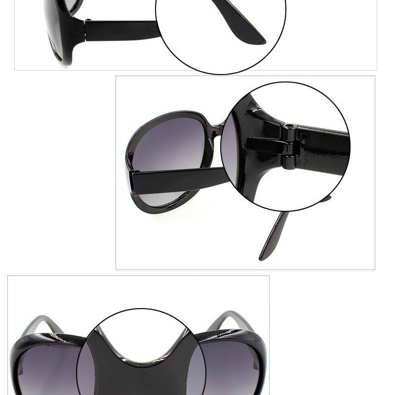 3113 Hilton Large Frame Sunglasses Women's Sunglasses Sunglasses Frog Glasses Wholesale UV400 National Style
