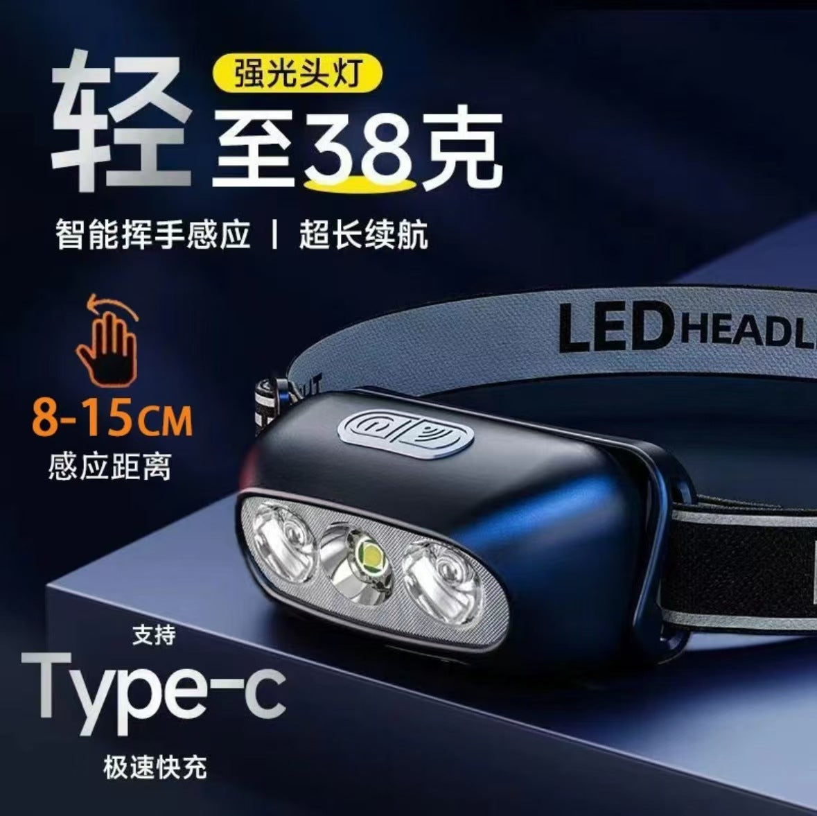 LED Headlamp Fishing Special Super Bright Rechargeable Head-Mounted Strong Light Super Bright Ultra Small Portable Night Fishing Headlamp