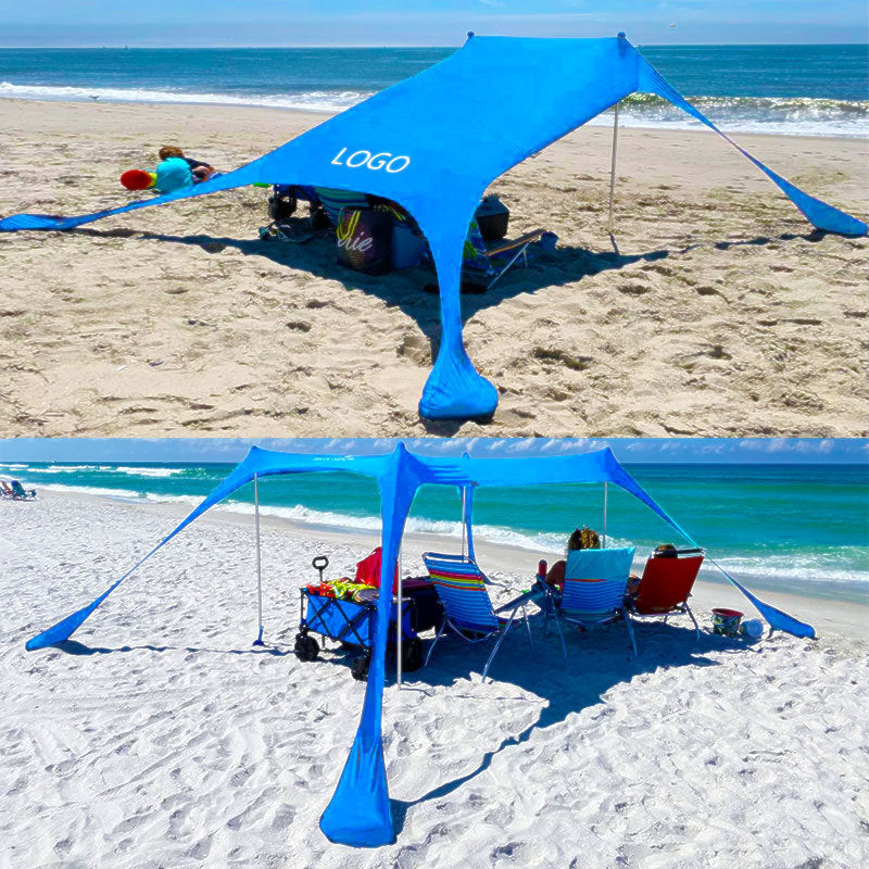 Seaside Beach Stretch Lycra Canopy Seaside Sand Digging Tent Sun Protection Awning Outdoor Park Fishing Camping Canopy