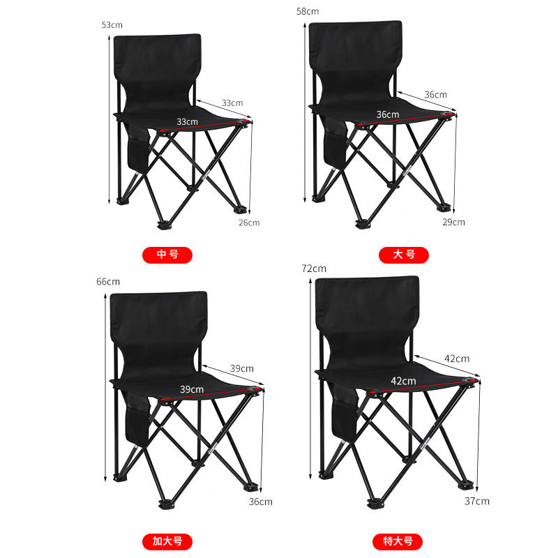Wholesale Outdoor Folding Chair Camping Picnic Portable Ultra-Light Fishing Small Maza Barbecue Sketch Stool Folding Chair