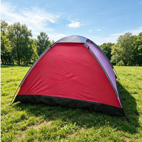 New Single-Layer Manual Tent Color Matching Outdoor Travel Mountaineering Single Camping Picnic Tent Sunshade Beach Double