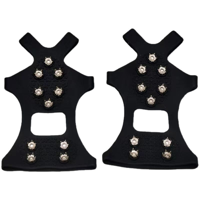 Factory Direct Sales 10-Tooth Steel Nail Crampons Non-Slip Wear-Resistant Shoe Cover Anti-Fall Silicone Anti-Freezing