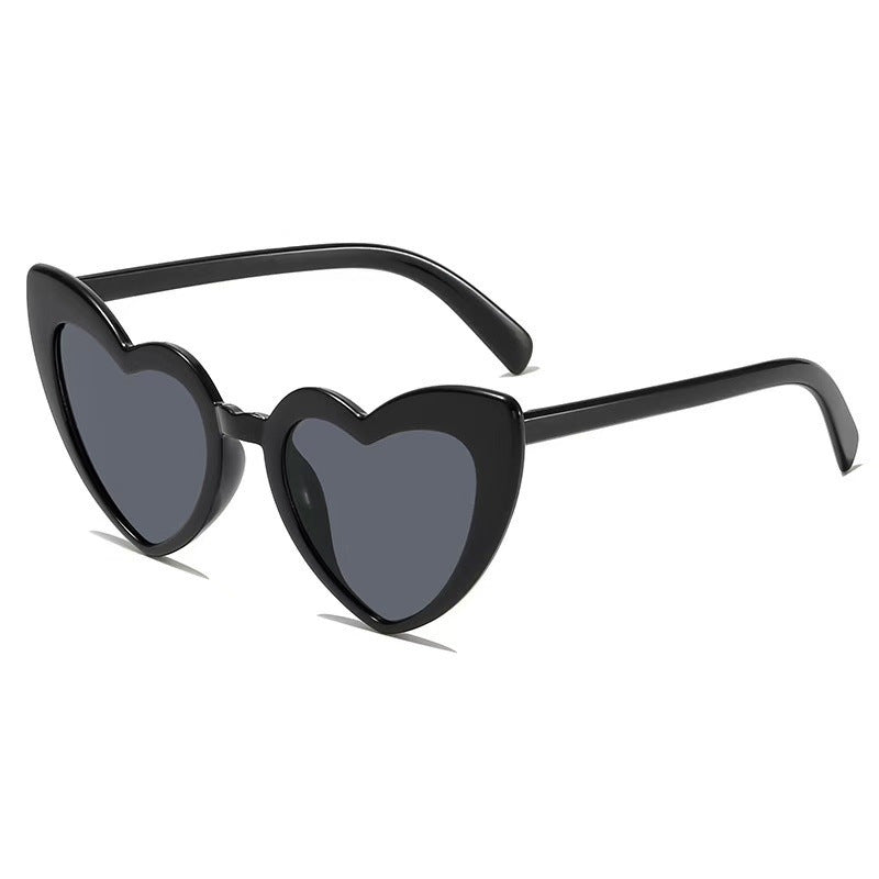 New Peach Heart Sunglasses European and American Cross-Border Party Love Glasses Fashion All-Match Personality Special-Shaped Sun Protection Sunglasses