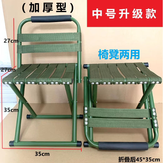 Portable Small Mazar Folding Fishing Stool Home Outdoor Adult Train Backrest Folding Chair Children Stool Wholesale