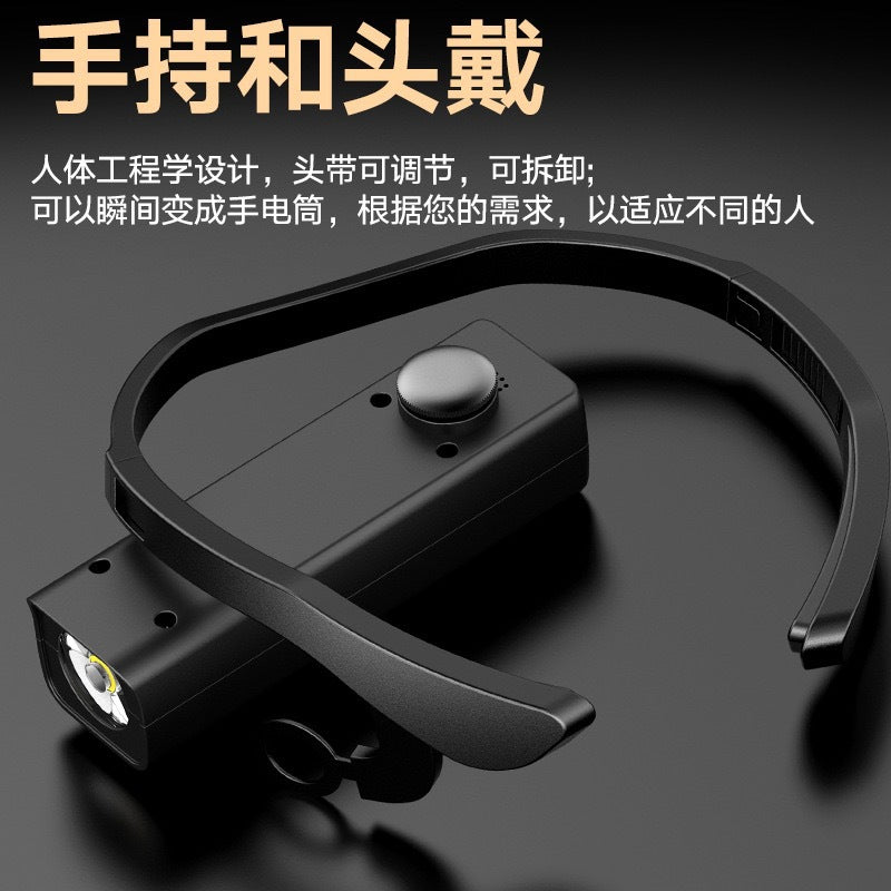 2025 New Super Bright Strong Light Induction Headlight Outdoor Night Fishing Mountaineering Multi-Function Ear Hanging Detachable Lighting Lamp