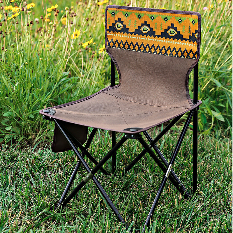 Outdoor Camping Fishing Folding Chair Portable Sketch Chair Fishing Stool Beach Mazar Barbecue Oxford Cloth Folding Chair