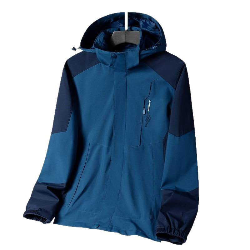 Three-in-One Detachable Winter Outdoor Windbreaker Jacket Men's and Women's Sports Windproof Waterproof Warm Wear-Resistant Mountaineering Clothing