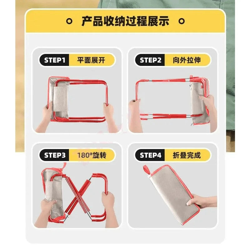 Outdoor Folding Stool Portable Fishing Chair Train Small Stool Camping Chair Folding Chair Camping Small Bench