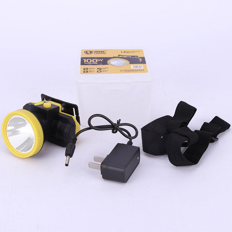 Household 100W High-Power Headlight LED Outdoor Patrol Searchlight Head-Mounted Electric Lamp Long-Range Mining Lamp Wholesale