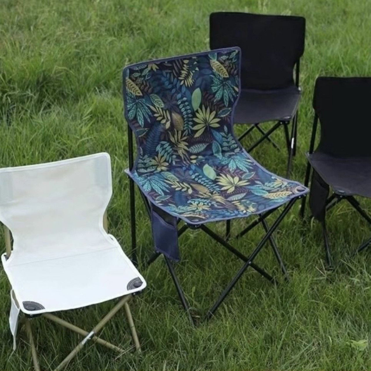 Outdoor Folding Chair Fishing Stool Art Sketch Ultra-Light Portable Camping Barbecue Chair Internet Celebrity Stall Chair