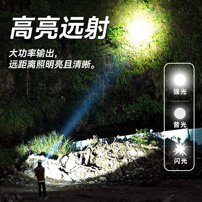 Outdoor Strong Light Head-Mounted Night Fishing Headlight Super Bright Outdoor Charging Waterproof Long Endurance Lithium Battery Induction Fishing Headlight