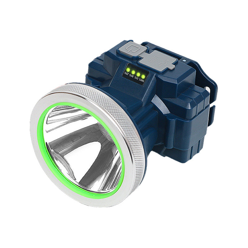 Outdoor Strong Light Head-Mounted Night Fishing Headlight Super Bright Outdoor Charging Waterproof Long Endurance Lithium Battery Induction Fishing Headlight