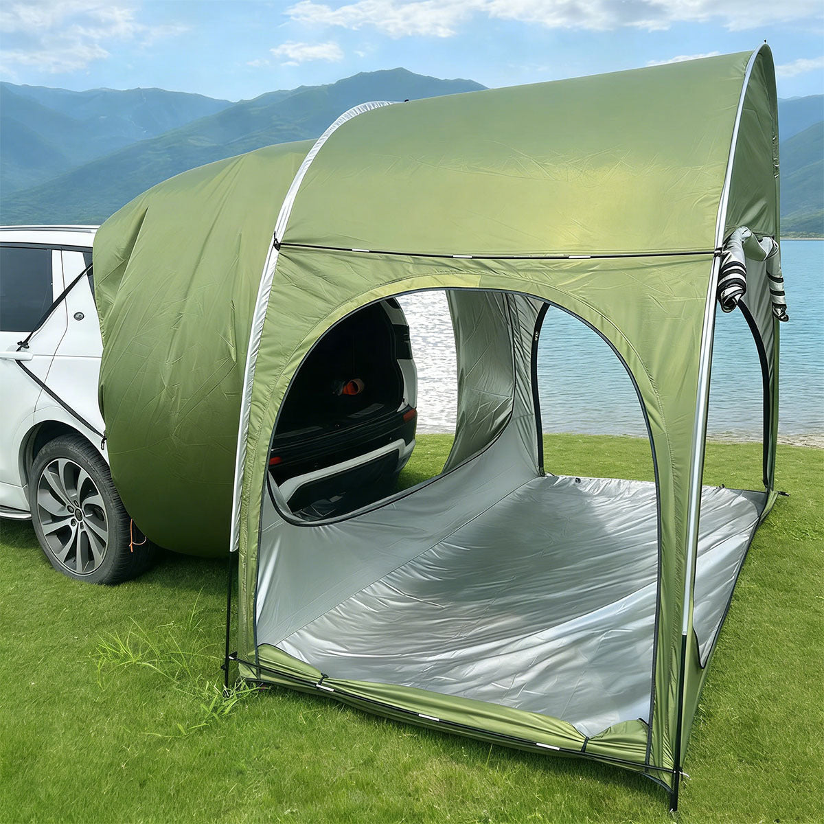 Upgraded Blowing Air Conditioning SUV Tent Outdoor Rear Tent Sun-Proof Rain-Proof Windproof Car Tail Integrated Portable Tent