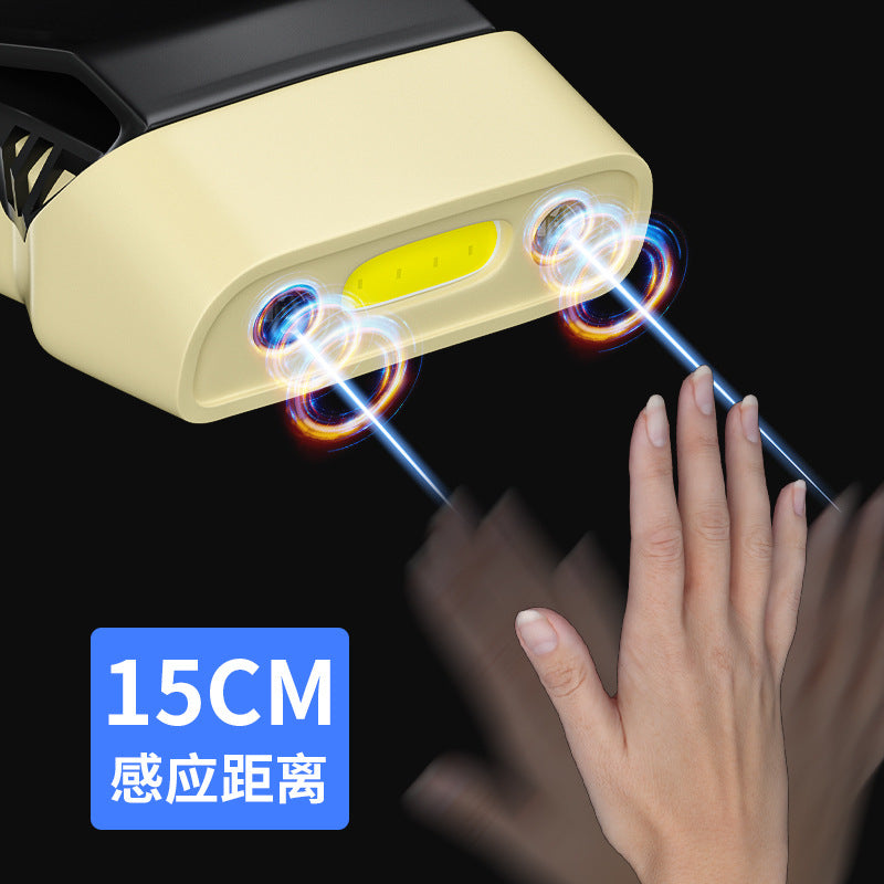 Leopard Outdoor Induction Headlamp Strong Light Head-Mounted Fishing Special Headlamp Cap Clip Light Night Fishing Floodlight Hat Brim Light