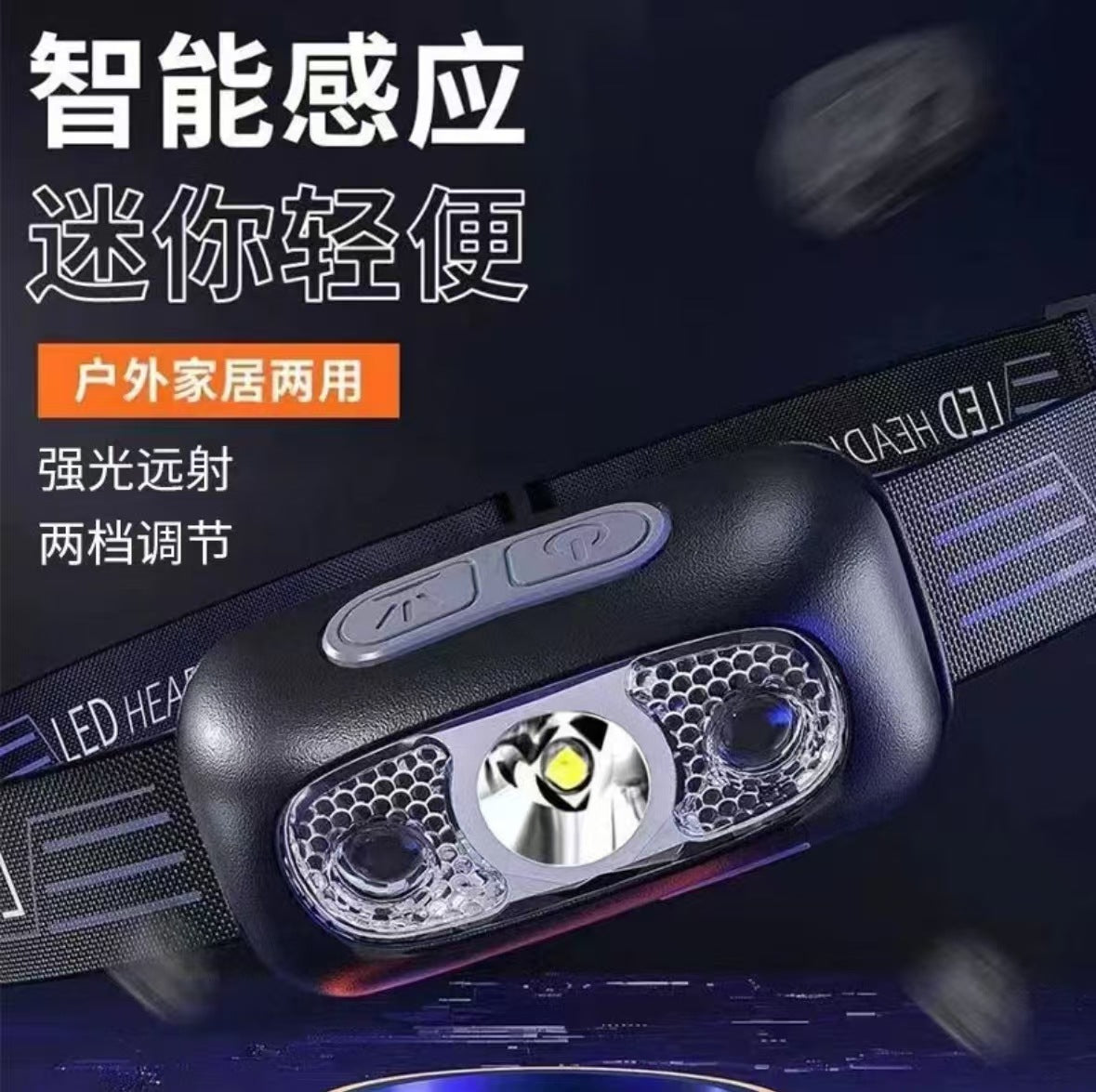 LED Headlamp Fishing Special Super Bright Rechargeable Head-Mounted Strong Light Super Bright Ultra Small Portable Night Fishing Headlamp