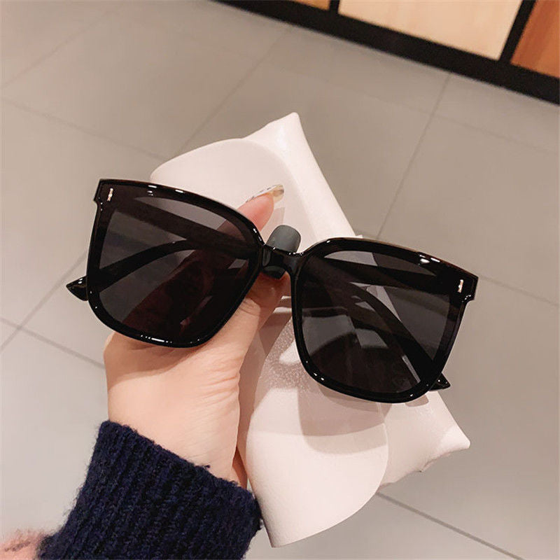New Sunglasses Men's and Women's Korean-Style Fashionable Net Red Big Face Slimming Elegant Large Frame Sunglasses UV-Proof Glasses
