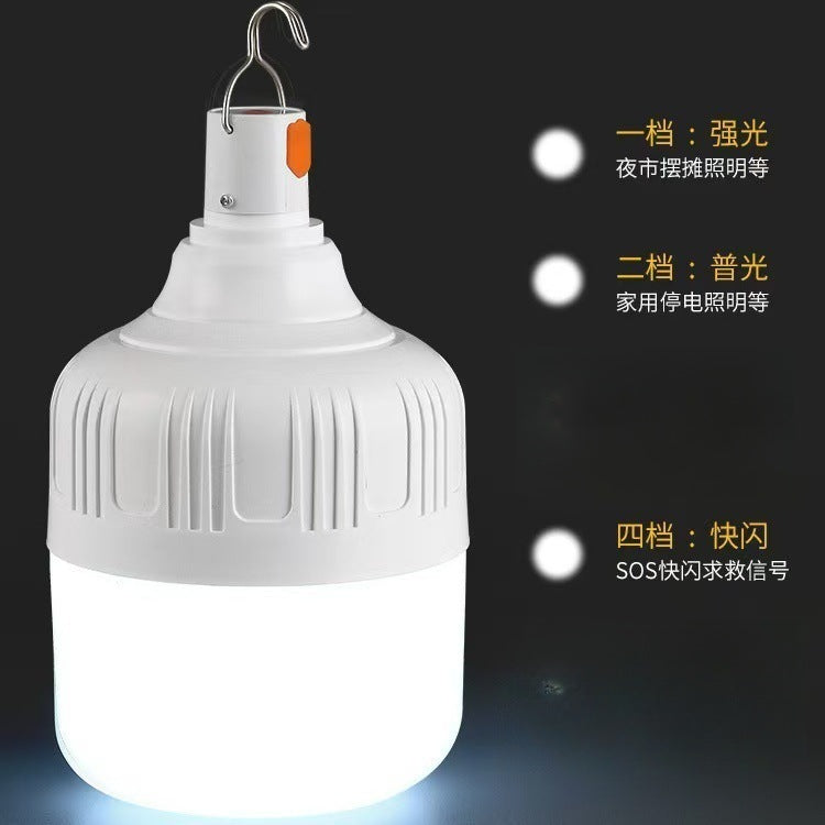 LED Outdoor Bulb Camping Stall Lamp USB Rechargeable Bulb Lamp Full Power Rechargeable Bulb Outdoor Camping Wild
