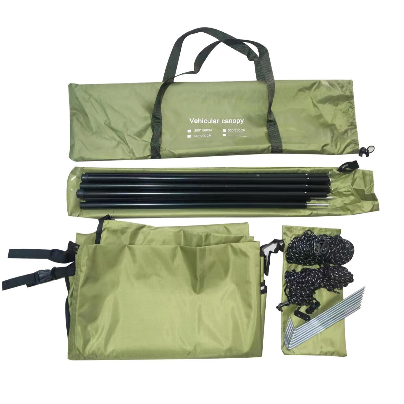 Car Canopy Silver Coated Car Side Tent Outdoor Camping Car Tail Tent SUV Side Awning 5-8 People Pergola