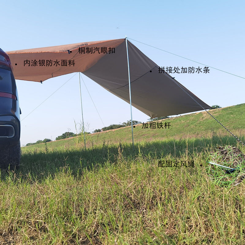 Factory Direct Supply Car Awning Side Pergola Outdoor Camping Car Tail Tent SUV Car Side Tent Side Tent Canopy