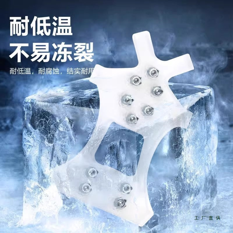 Extra Large Rivet Crampons Non-Slip Shoe Cover Snow Shoe Nail Ski Road Anti-Fall Crampons Shoe Cover Outdoor Climbing Shoe Cover