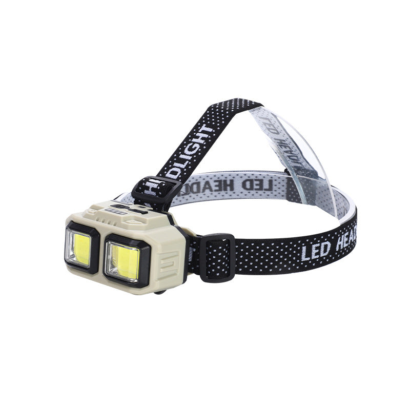 Amazon Rechargeable LED Headlamp Strong Light Long Endurance Outdoor Lamp Waterproof Head-Mounted Induction Fishing Headlamp Wholesale