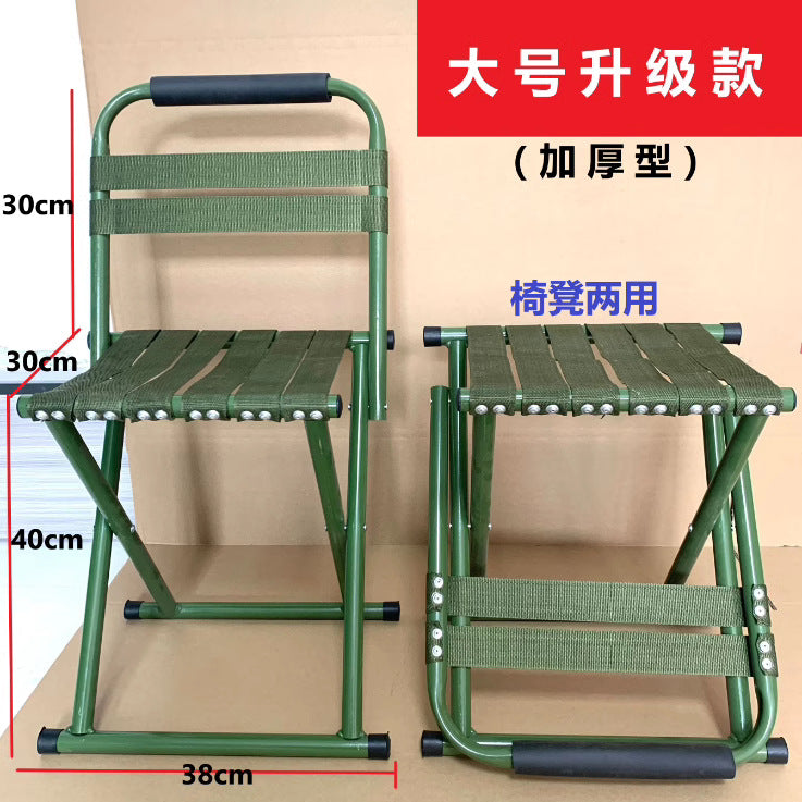 Portable Small Mazar Folding Fishing Stool Home Outdoor Adult Train Backrest Folding Chair Children Stool Wholesale