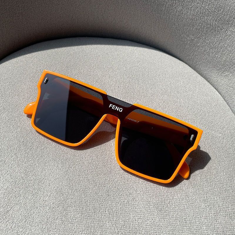 INS Style Sunglasses Men's Trendy Cool One-Piece 2024 New Sunglasses Women's Net Sunglasses Factory Direct Sales