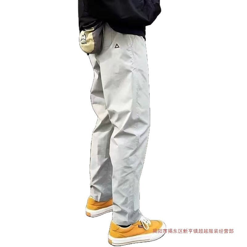 Khaki Soft Shell Combat Pants Men's Quick-Drying Three Waterproof American Umbrella Soldier Overalls Micro Cone Outdoor Climbing Pants