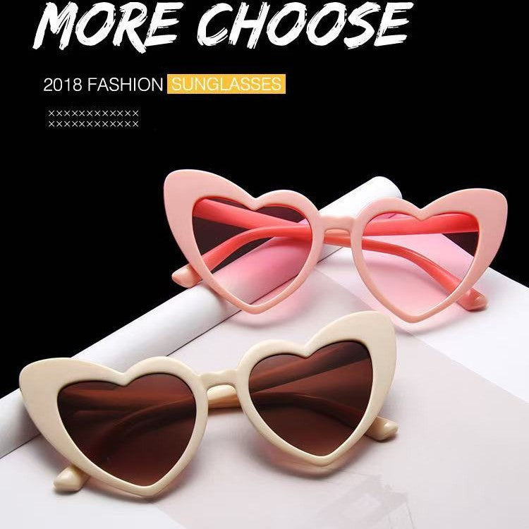 New Peach Heart Sunglasses European and American Cross-Border Party Love Glasses Fashion All-Match Personality Special-Shaped Sun Protection Sunglasses
