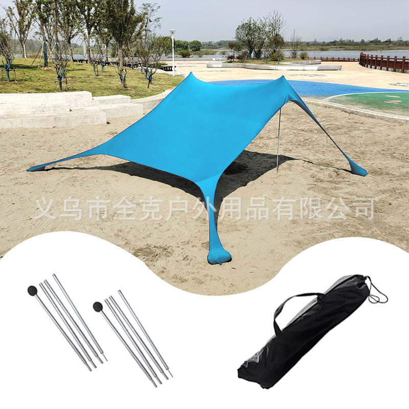 Cross-Border Factory Outdoor Beach Lycra Canopy Camping Tent Sunshade Canopy Anti-DDoS Ride Pergola Fishing Tent