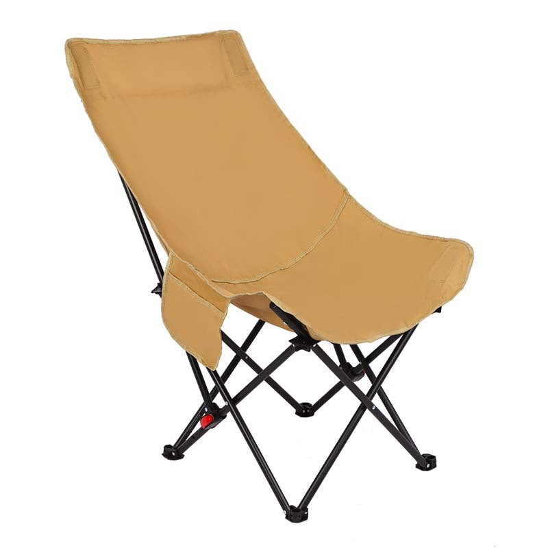 Outdoor High Back Moon Chair Camping Folding Stool Adjustable Recliner Fishing Chair Beach Chair Camping Equipment