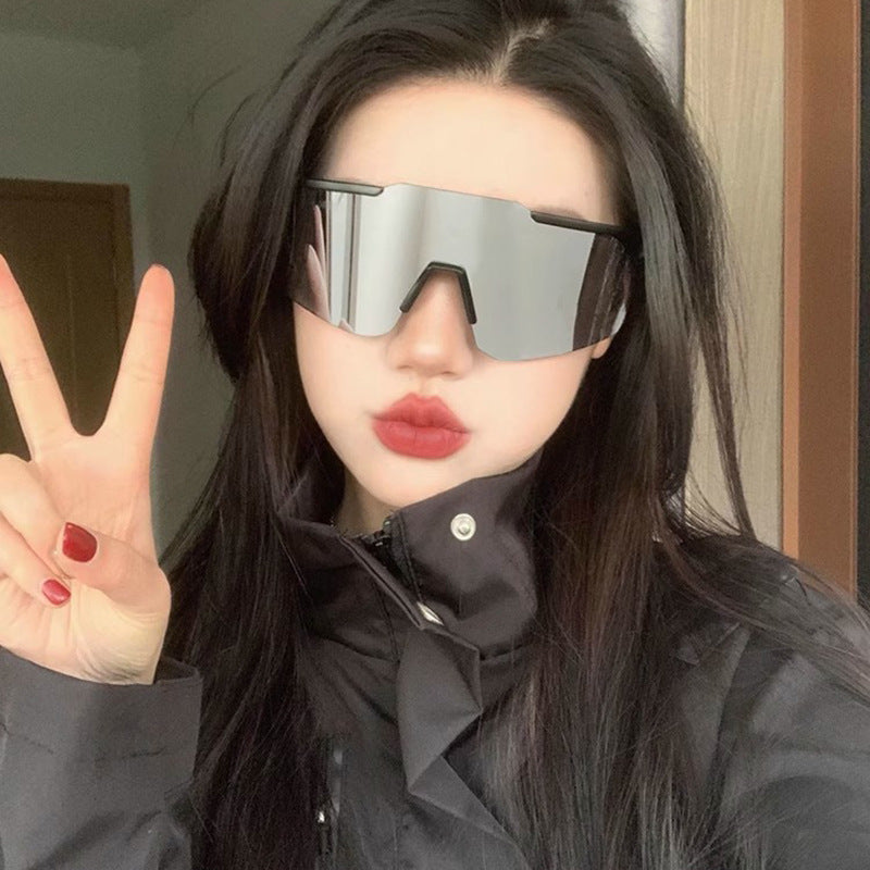 Cycling Goggles Men's Large Frame Sunglasses Hiking Mountaineering Windproof Glasses UV-Proof Sunglasses Women's Face-Looking Small